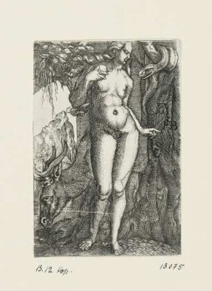 Eva mit einem Hirsch