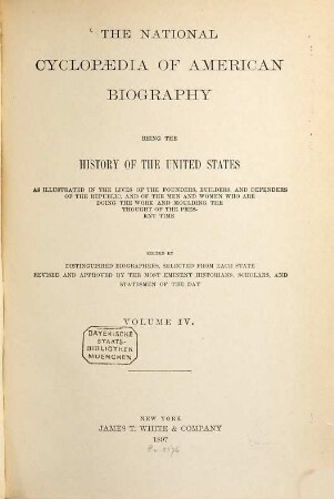The national cyclopedia of American biography. 4. 1897