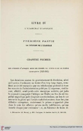 Première partie: La création de l'exarchat