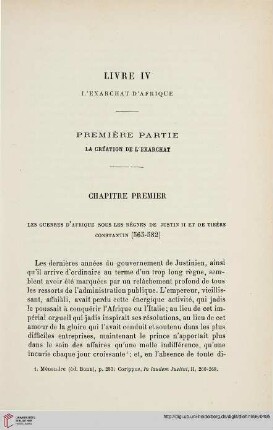 Première partie: La création de l'exarchat