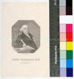 Porträt des Arztes, Medizinschriftstellers und Begründers der Homöopathie Samuel Hahnemann
