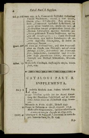 Catalogi Part II.