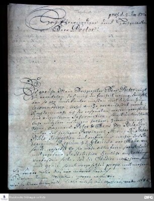 Brief von Gustaff v. Psilander an August Hermann Francke.