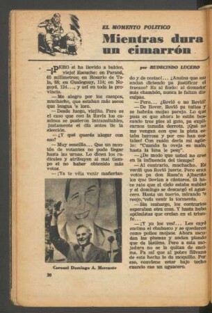 Mientras dura un cimarrón : El momento político