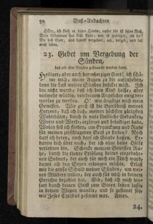 23. Gebet um Vergebung der Sünden