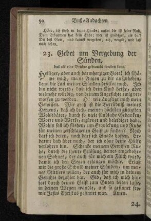 23. Gebet um Vergebung der Sünden
