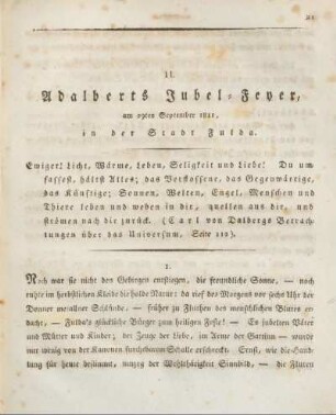 II. Adalberts Jubel-Feyer, am 29ten September 1811, in der Stadt Fulda.