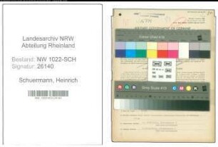 Entnazifizierung Heinrich Schuermann , geb. 26.07.1903 (Kaufmaennischer Angestellter)