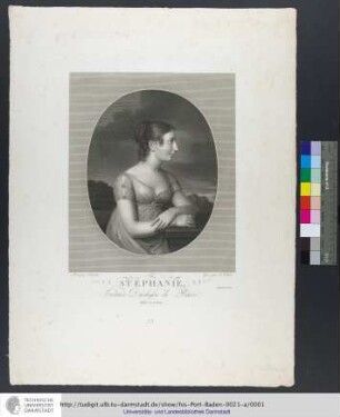 Stéphanie, Grande Duchesse de Bade / peint par Schröder ; Gravé par A. Kessler