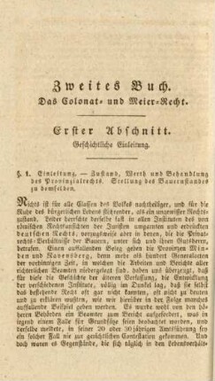 Zweites Buch. Das Colonat- und Meier-Recht