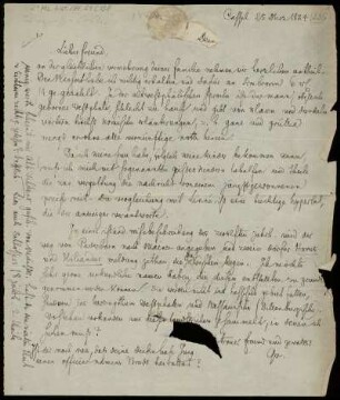 Brief von Jacob Grimm an Paul Wigand