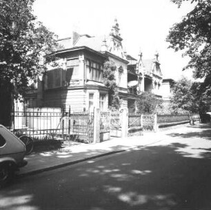 Cottbus-Mitte,Puschkinpromenade 3/4. Wohnhäuser. Straßenansicht