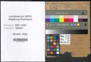 Entnazifizierung Willy Broehl , geb. 12.07.1913 (Lehrer)