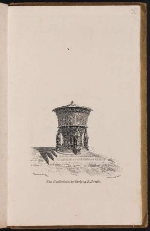 Der Taufstein in der Kirche zu S. Sebald. - Sankt Sebald, Nürnberg, Taufbecken
