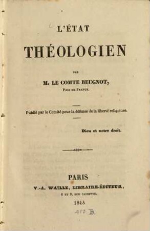 L'Etat Theologien