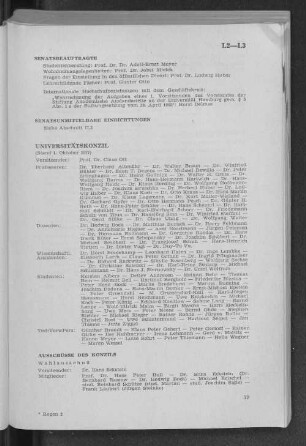 I.3 Universitätskonzil