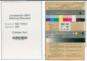 Entnazifizierung Kurt Eufinger , geb. 12.07.1907 (Bauingenieur)