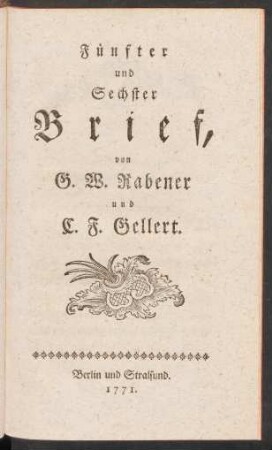 Fünfter und Sechster Brief