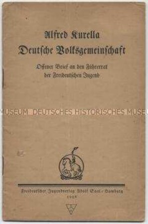 Gesellschaftstheoretische Abhandlung über die "Deutsche Volksgemeinschaft" (Offener Brief an die Freideutsche Jugend)