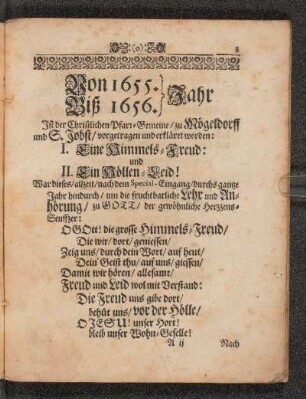 Von 1655. Biß 1656. Jahr