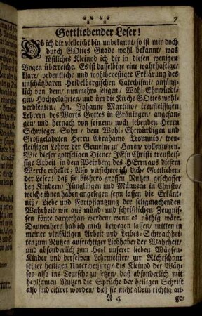 Gottliebende Leser!