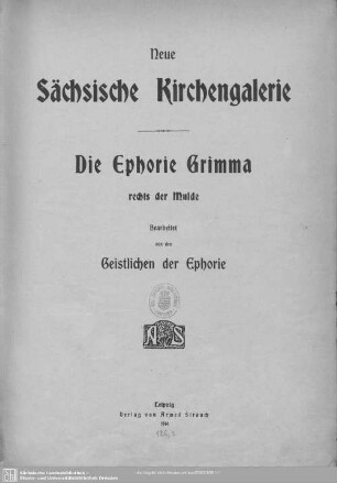 Grimma rechts der Mulde: Die Ephorie Grimma rechts der Mulde