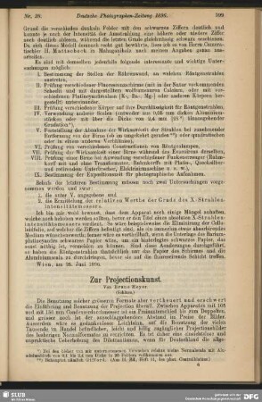 Zur Projectionskunst