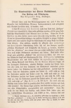 217-229 Die Glaubenslehre des älteren Buddhismus : eine Prüfung und Widerlegung (Schluß)
