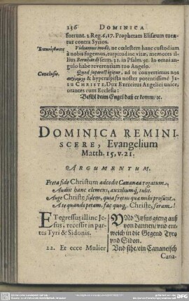 Dominica Reminiscere, Evangelium Matth. 15, v. 21.