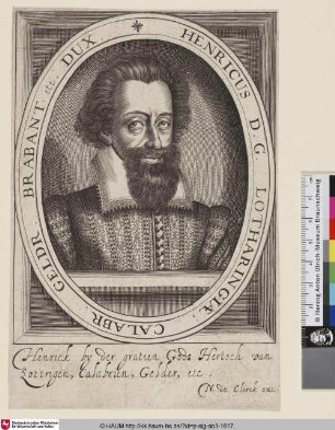 Henricus D. G. Lotharingiae. Calabr. Gelder. Brabant etc. Dux