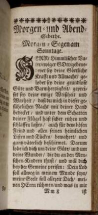 Morgen- und Abend-Gebethe.