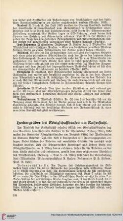 3: Hockergräber bei Königschaffhausen am Kaiserstuhl
