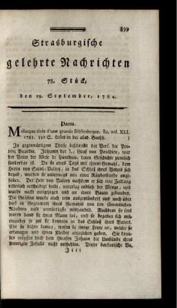 78. Stück, den 29. September, 1784.