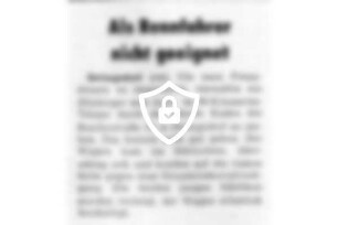 Als Rennfahrer nicht geeignet