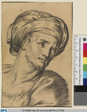 Männlicher Kopf, mit Turban