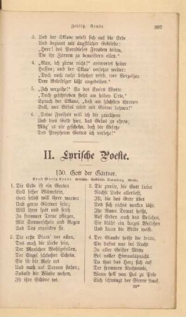 II. Lyrische Poesie