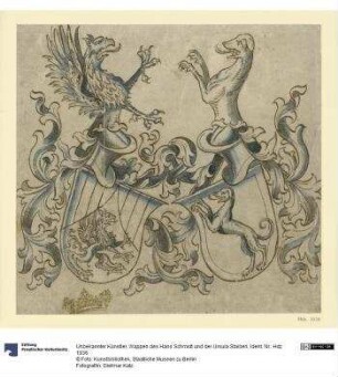 Wappen des Hans Schmidt und der Ursula Staiberi