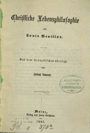 Christliche Lebensphilosophie