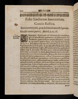 252-277, Festo Sanctorum Innocentium