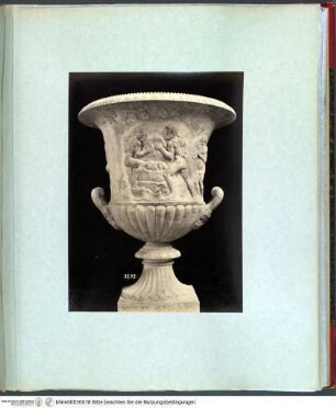 Rome sculptureVase mit Satyren und Traubenranken - Rotes Album III (Grabmäler, antike Skulptur und Fragmente; 16. Jh.)