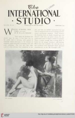 Winter academy, New York, 1915 - 1916