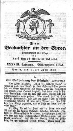 17. Stueck, 29. April 1839