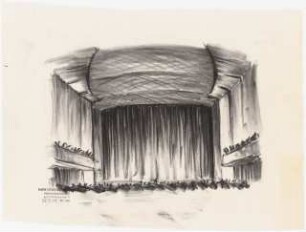 Stadttheater, Gelsenkirchen: Perspektivische Ansicht Bühne