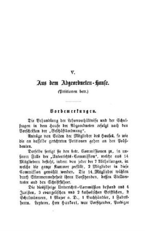 Aus dem Abgeordneten-Hause (Petitionen betr.)