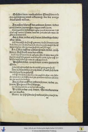 Etlicher örter auch etlicher Ebreischen wörter ausslegung unnd erklerung.