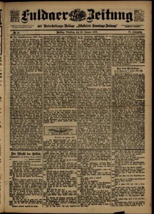 Ausgabe vom Dienstag, den 20. Januar 1903.