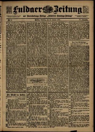 Ausgabe vom Dienstag, den 20. Januar 1903.