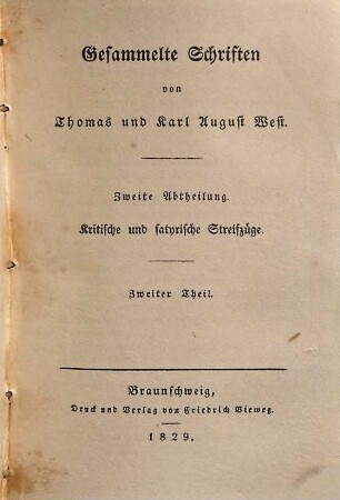 Gesammelte Schriften. 2,2, Kritische und satyrische Streifzüge im Gebiete der Literatur und des Theaters ; T. 2