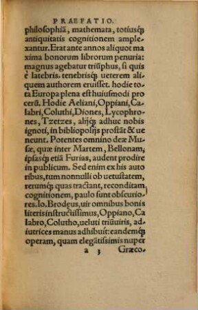 Ioannis Brodaei Turonensis Annotationes in Oppiani Cygnegeticon libros IIII : Quinti Calabri Paralipomenon Homeri lib. XIIII. Coluthi Thebani de Helenae raptu lib. unum