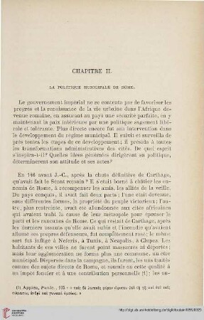 Chapitre II: La politique municipal de Rome